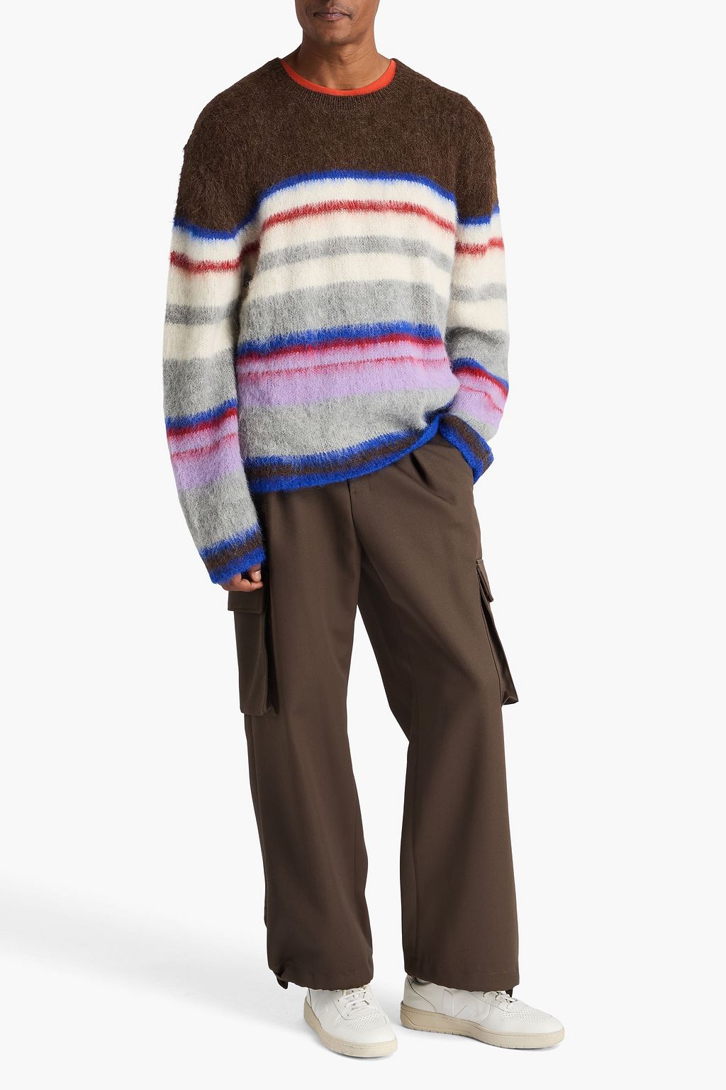THE ELDER STATESMAN Thistle Nightcap striped alpaca-blend sweater
