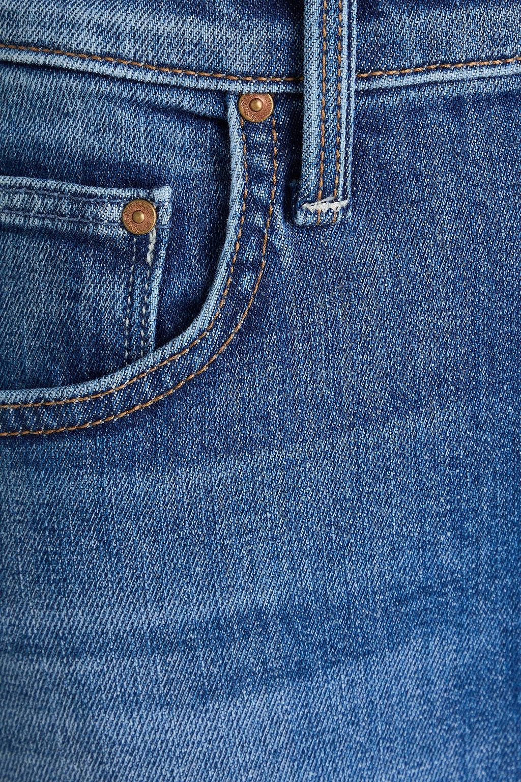 MOTHER Rider cropped high-rise straight-leg jeans