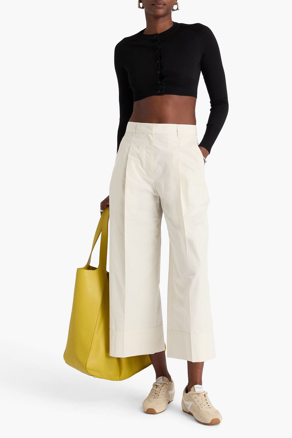 3.1 PHILLIP LIM Cropped cotton-blend poplin wide-leg pants