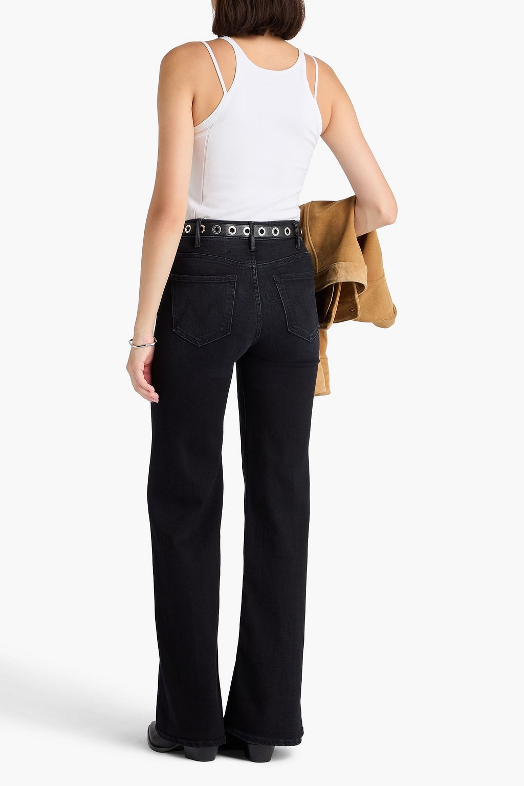 MOTHER Hustler Roller high-rise wide-leg jeans