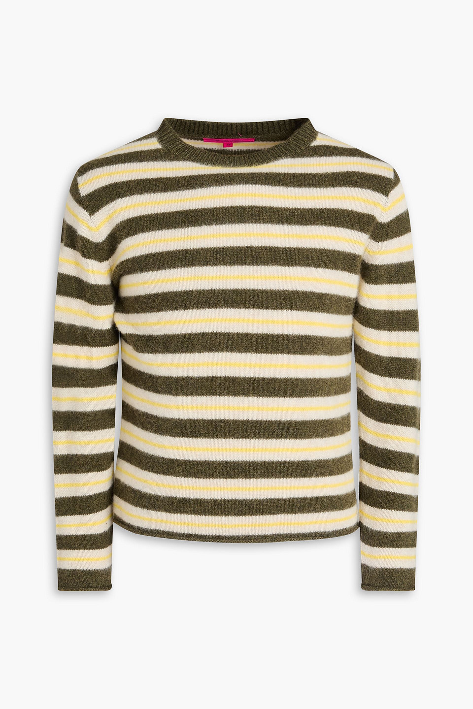 the elder statesman - striped cashmere sweater - green - s