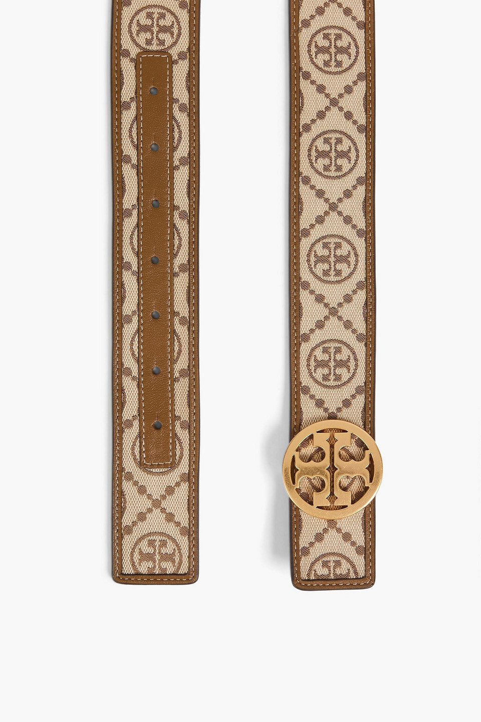  Tory Burch - Gürtel Aus Jacquard Mit Lederbesatz - Neutral - Xs 