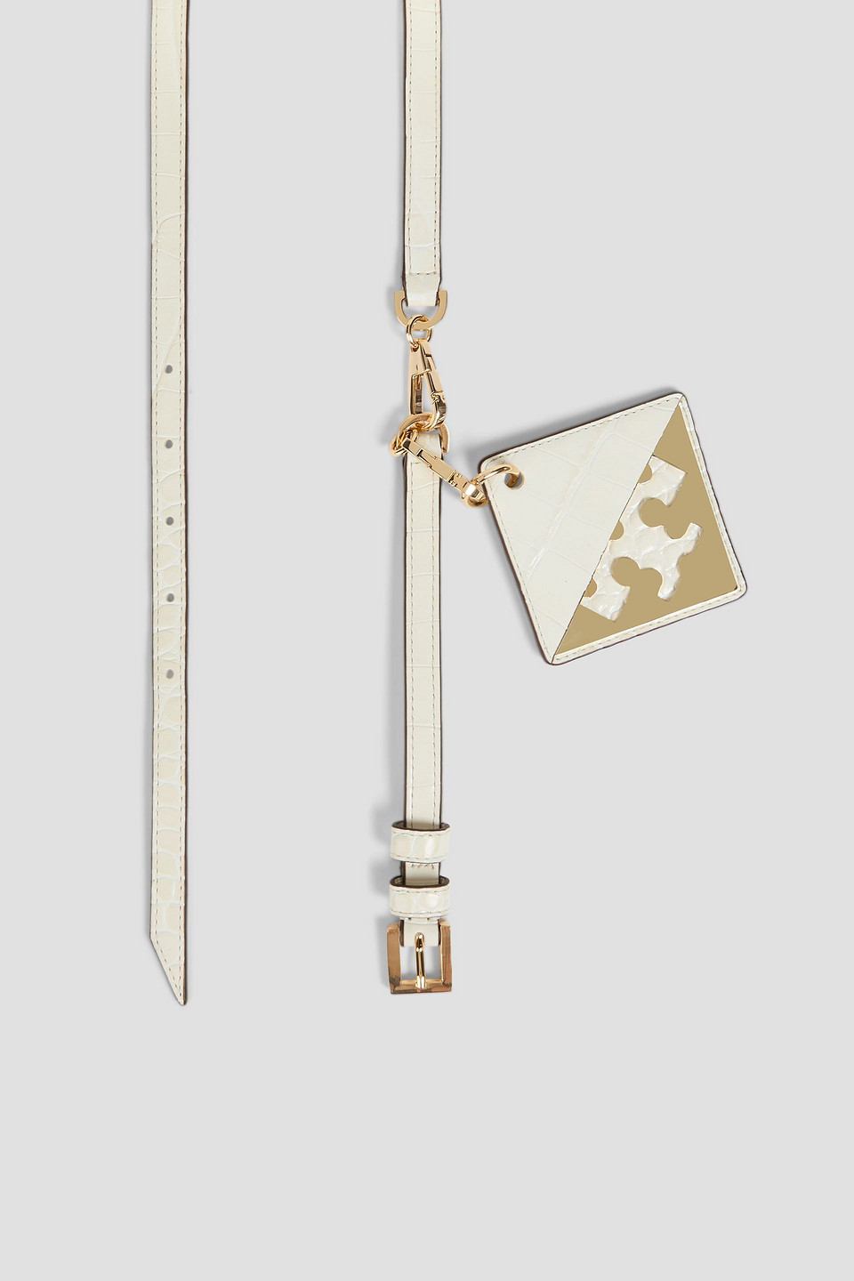 Tory Burch - Gürtel Aus Leder Mit Krokodileffekt - Weiß - M/l 
