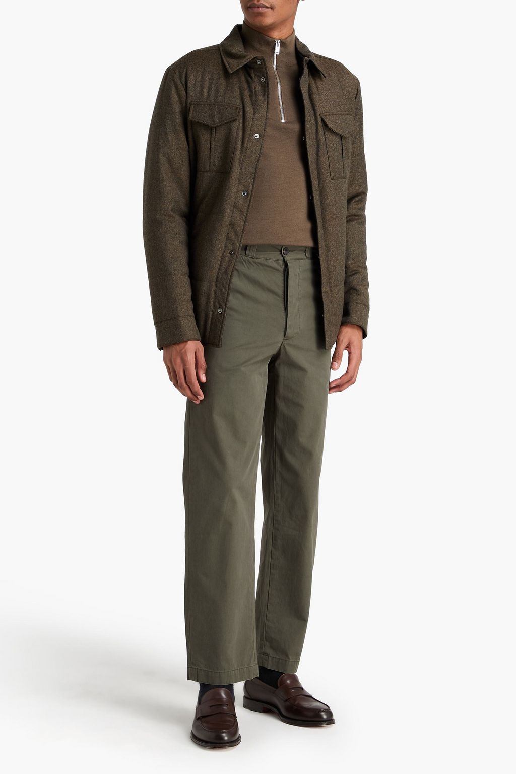 THE ELDER STATESMAN Workwear Norm cotton-twill drawstring chinos