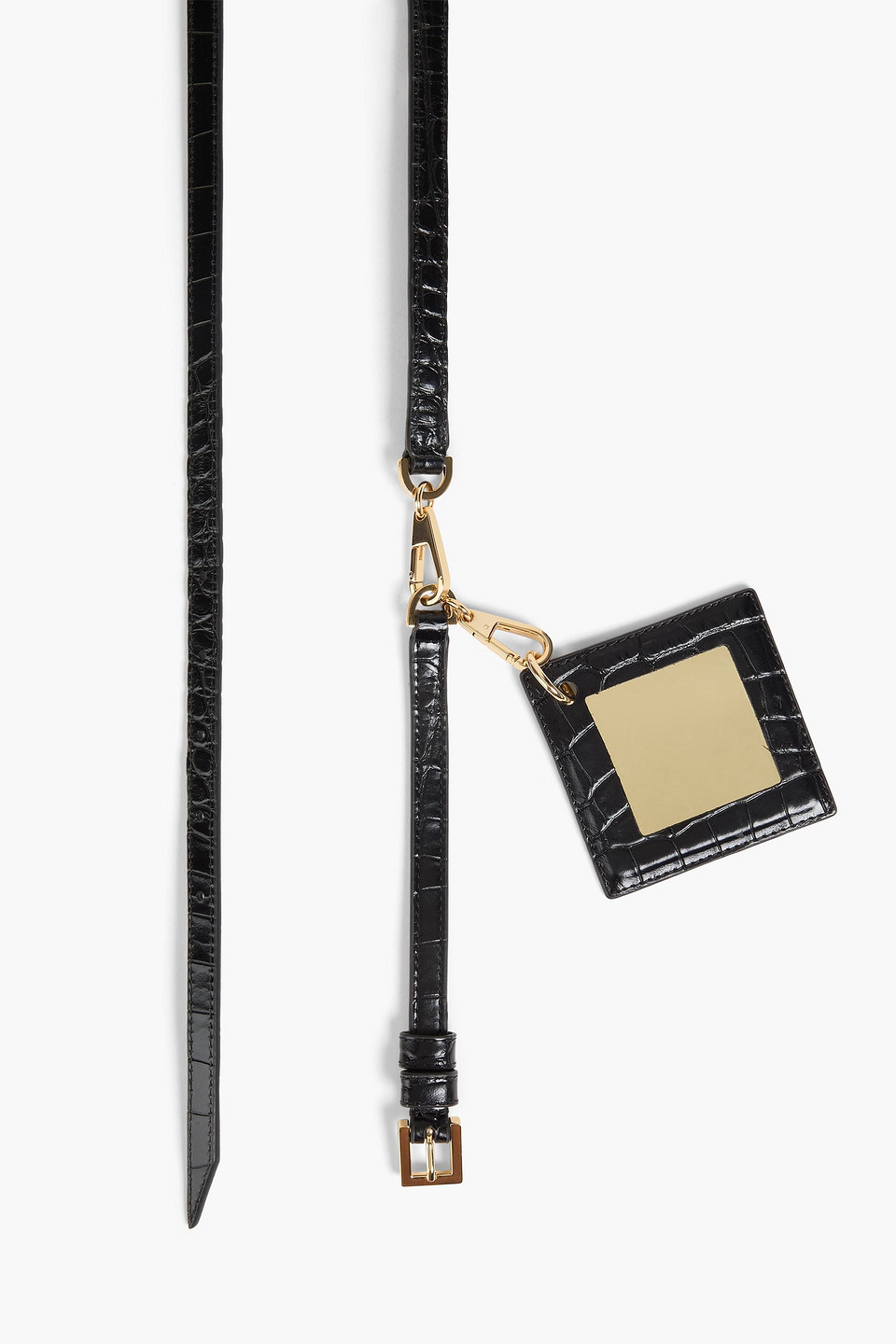  Tory Burch - Gürtel Aus Leder Mit Krokodileffekt - Schwarz - M/l 