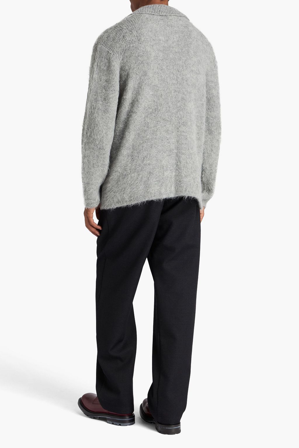 THE ELDER STATESMAN Thistle alpaca-blend cardigan