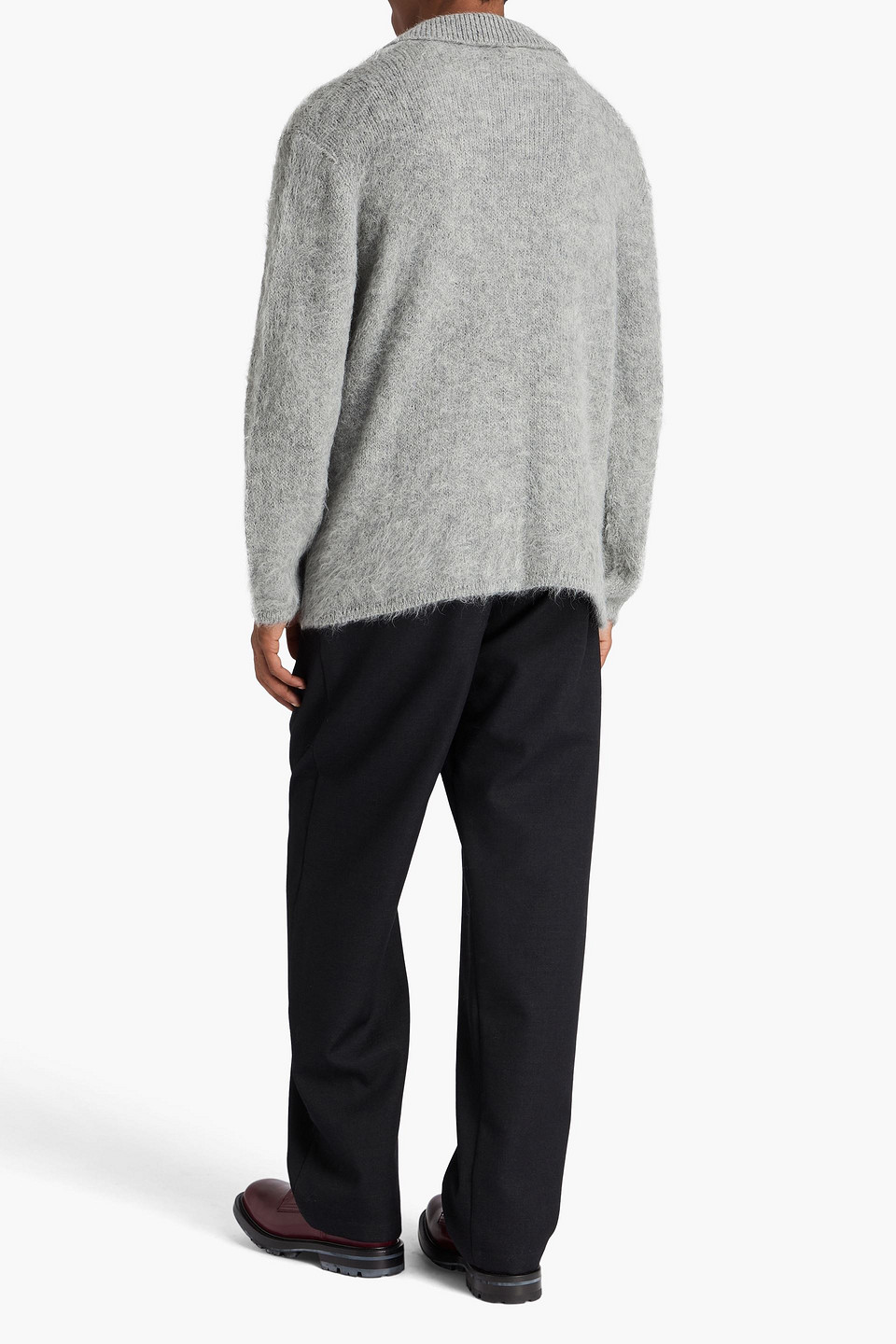 The Elder Statesman Thistle Alpaca-blend Cardigan In Gray