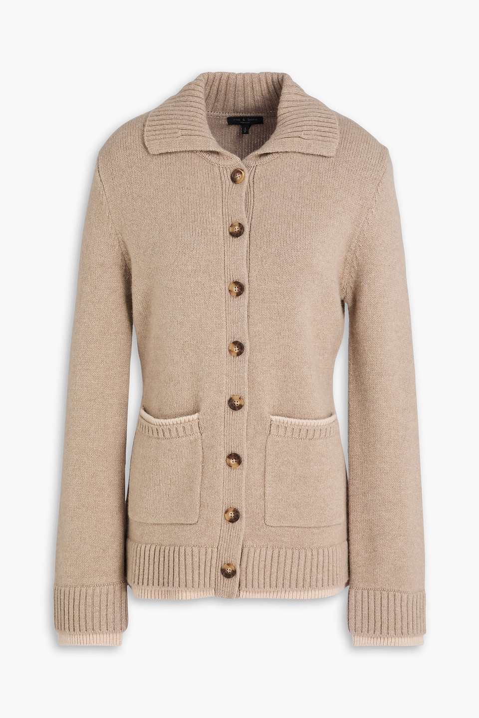 Rag & Bone Danica Wool And Cashmere-blend Cardigan In Brown