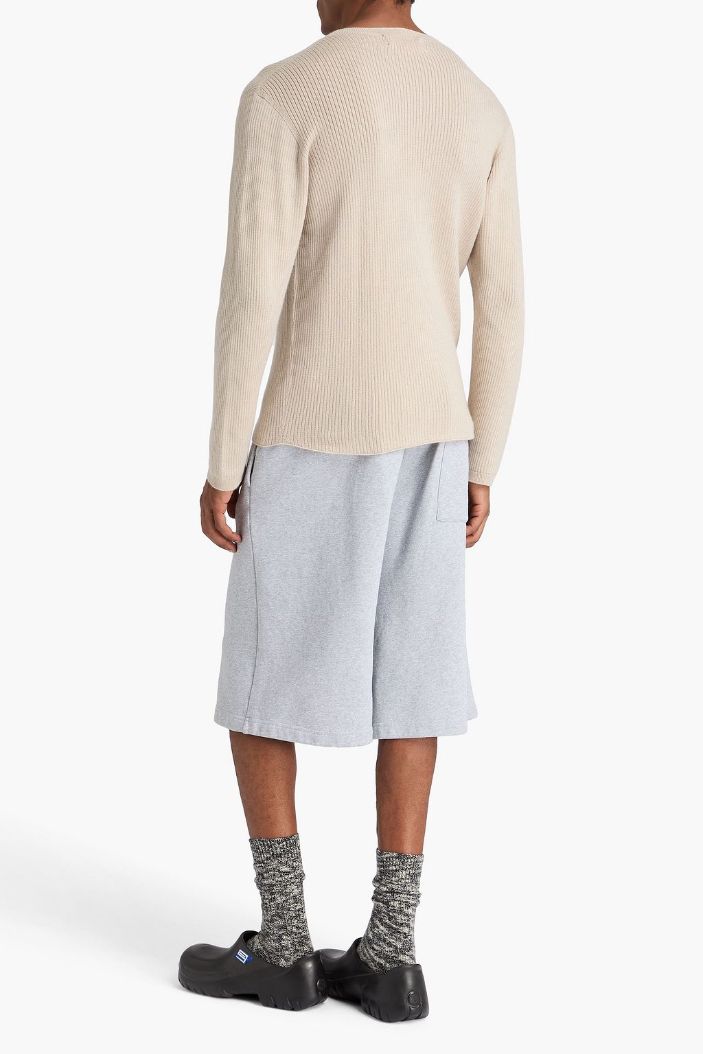 THE ELDER STATESMAN Heavy Delicash ribbed cashmere and silk-blend sweater