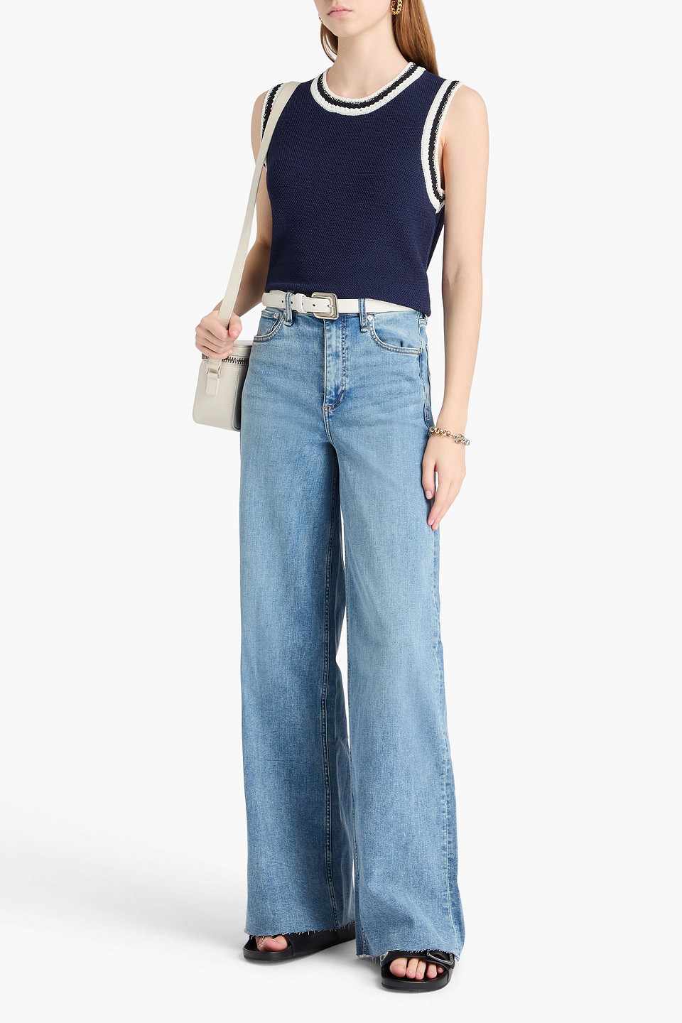  Rag & Bone - Meghan Knitted Top - Blue - S 
