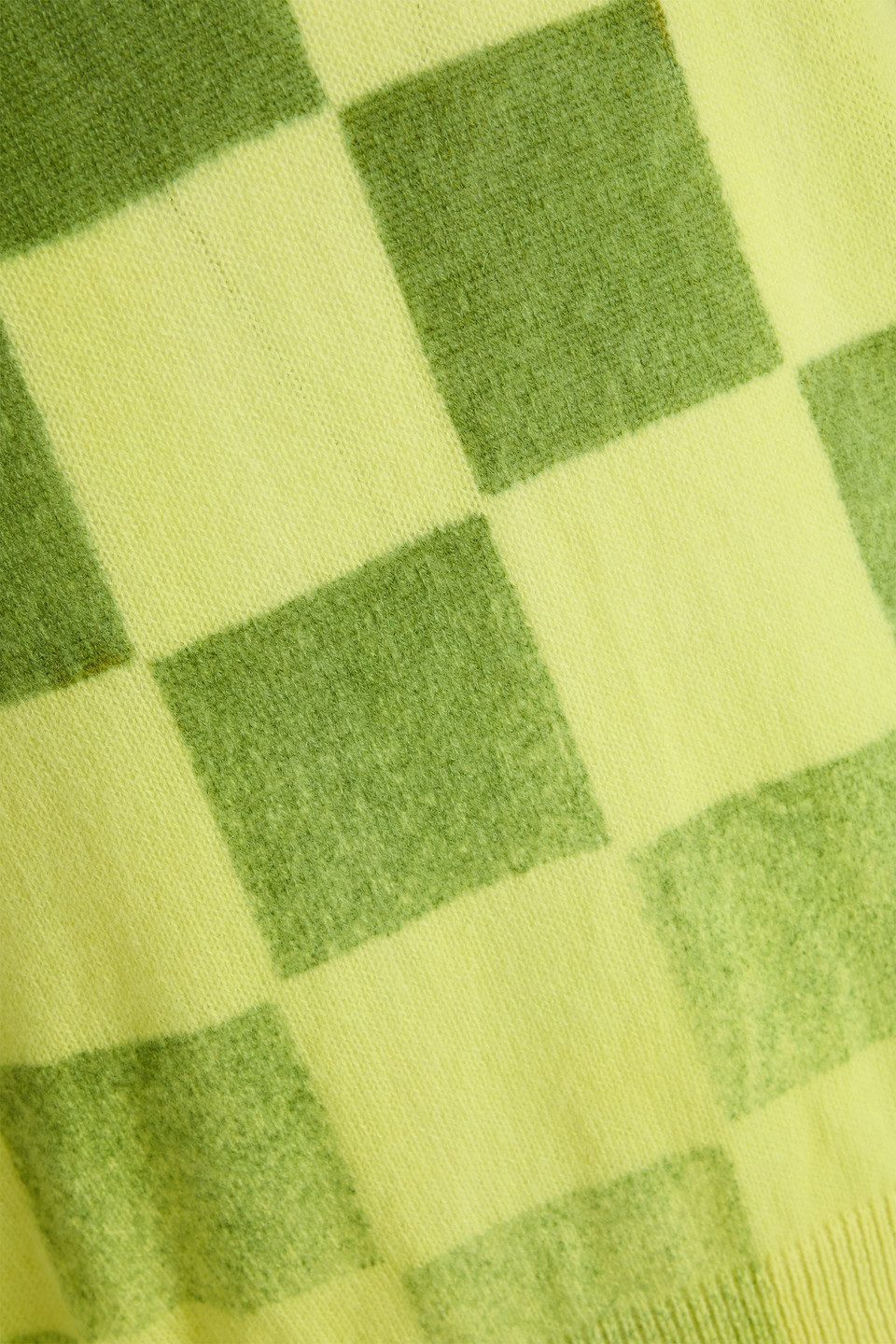 The Elder Statesman Chess Tranquility Checked Cashmere Sweater In Green