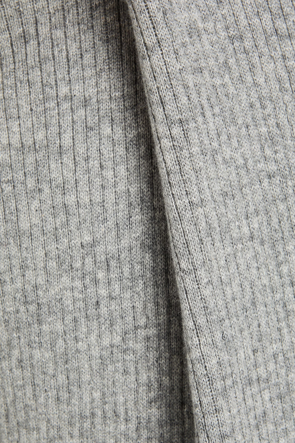 The Elder Statesman Heavy Delicash Ribbed Cashmere And Silk-blend Sweater In Gray