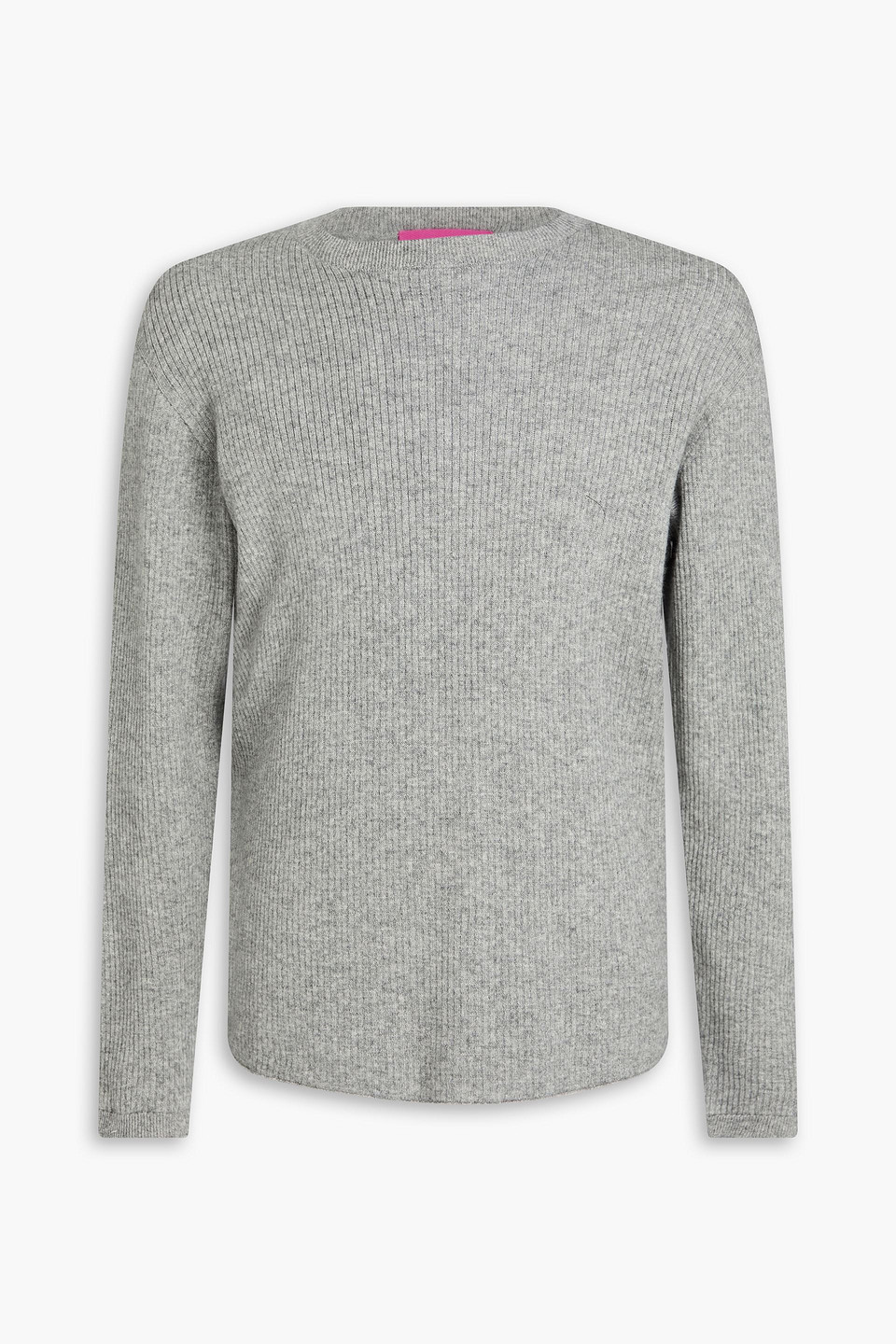 The Elder Statesman Heavy Delicash Ribbed Cashmere And Silk-blend Sweater In Gray