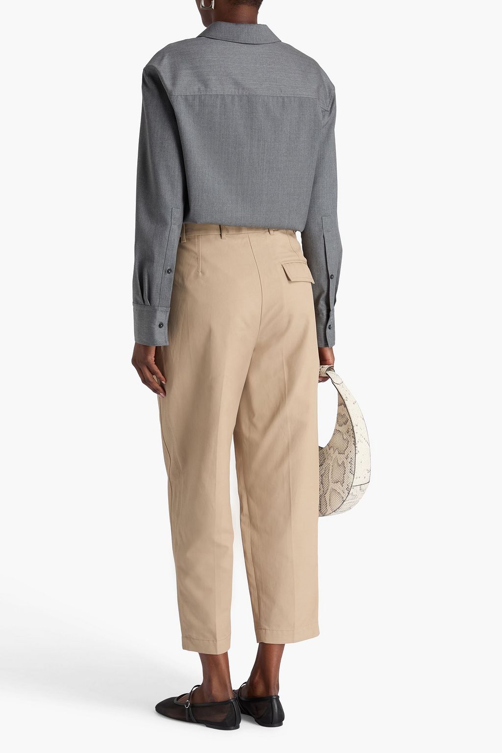3.1 PHILLIP LIM Cropped cotton-blend twill tapered pants