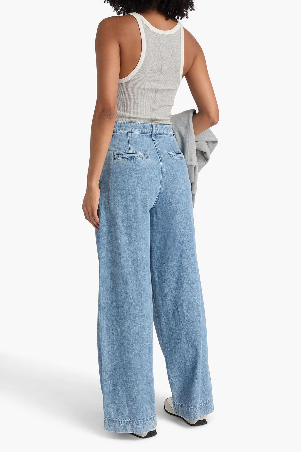 RAG & BONE Abigale pleated high-rise wide-leg jeans