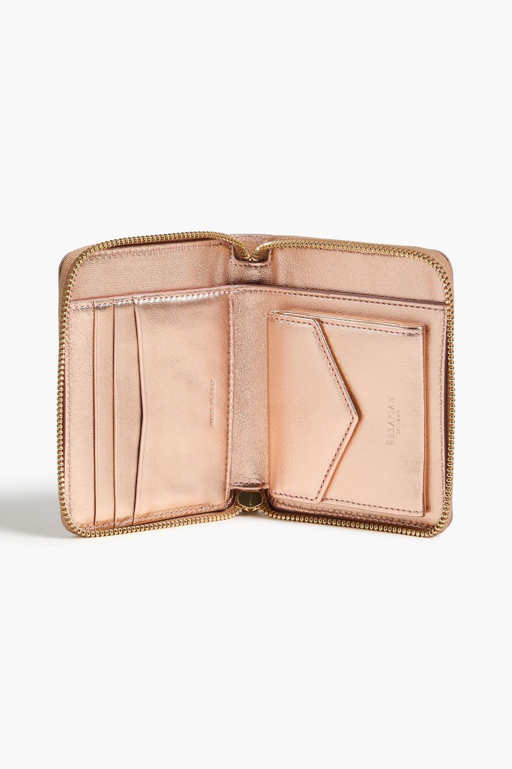 SERAPIAN Mosaico woven metallic wallet