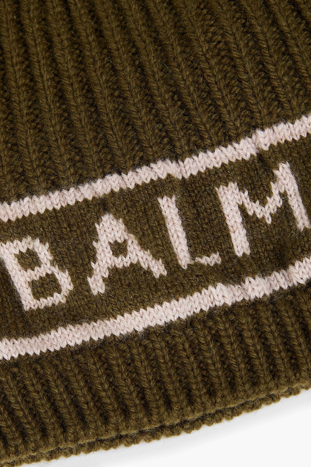 BALMAIN Jacquard-knit merino wool and cashmere-blend beanie