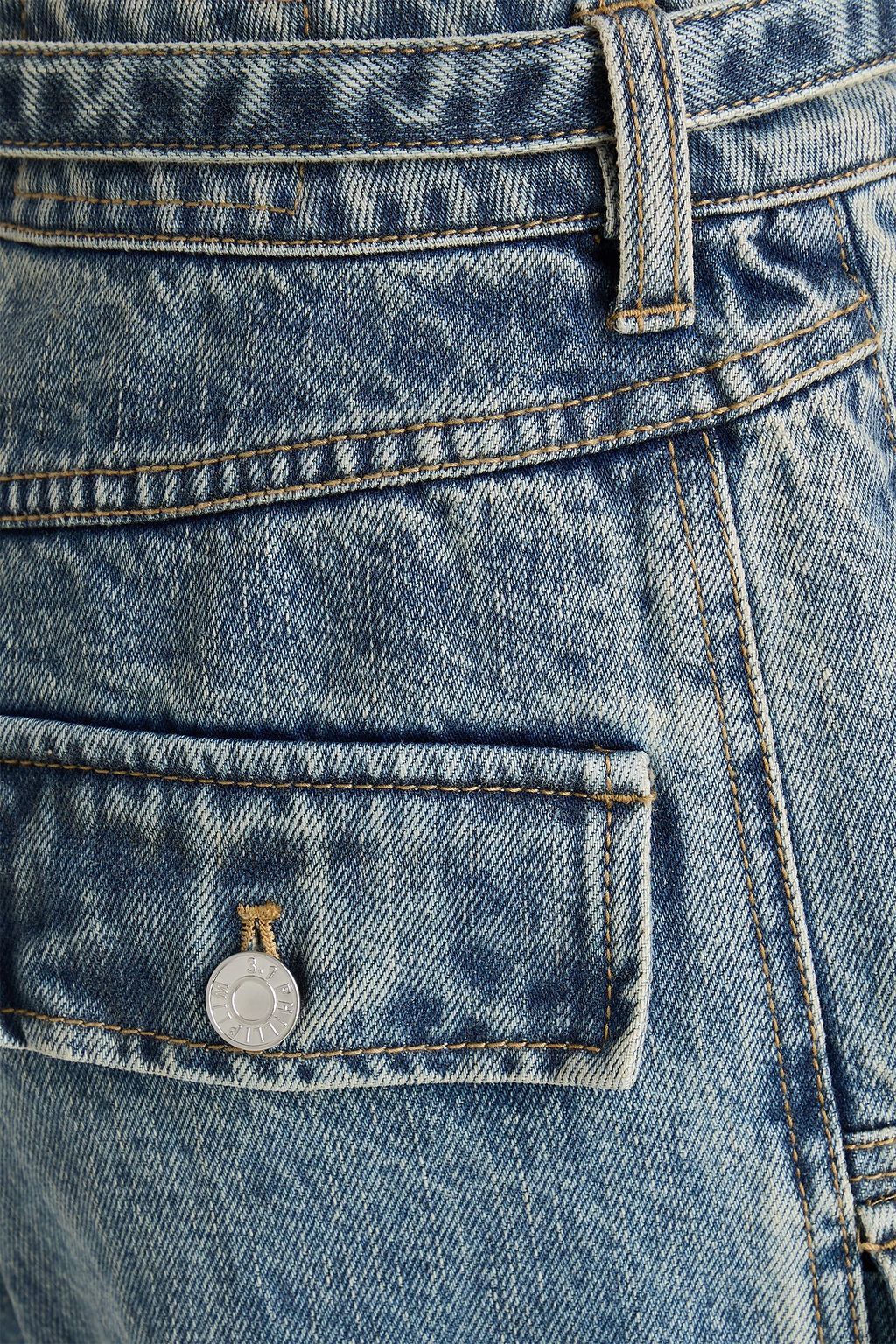 3.1 PHILLIP LIM بنطال جينز كارغو بخصر مرتفع مغسول بالحمض