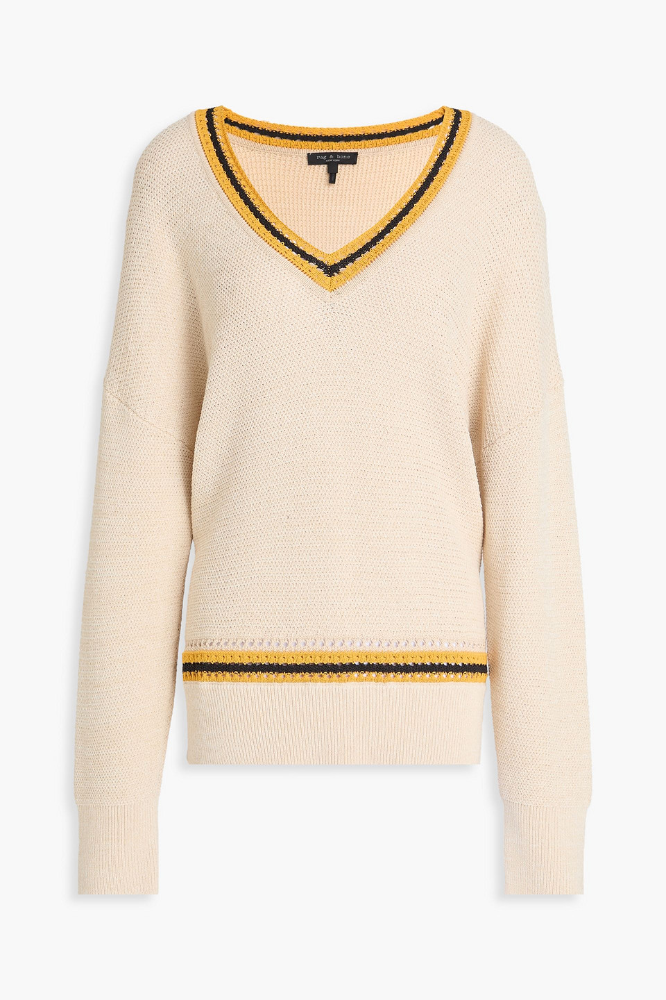 Rag & Bone Meghan Textured-knit Jumper In Sand