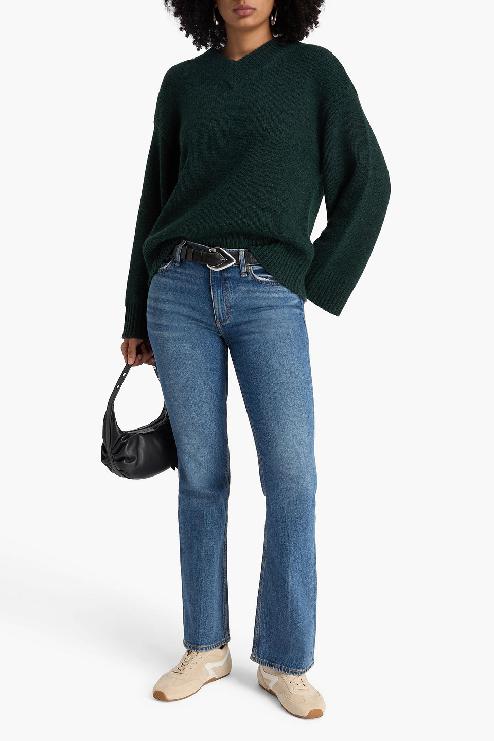 Rag & Bone Danica Wool And Cashmere-blend Sweater In Black