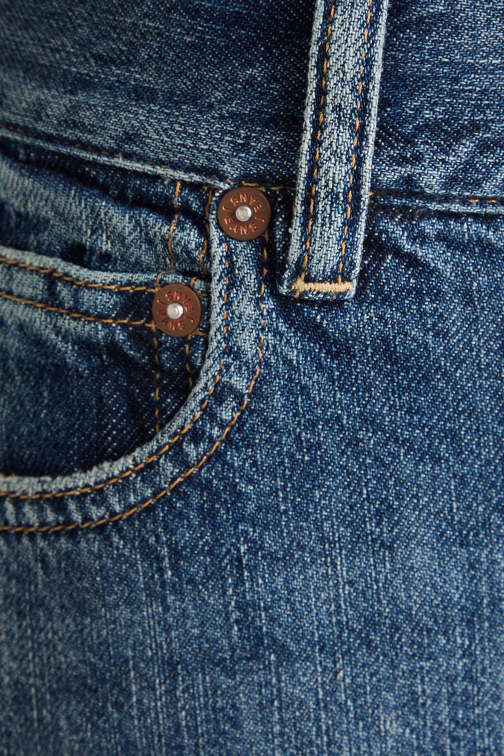 ALICE + OLIVIA JEANS Darby faded high-rise wide-leg jeans