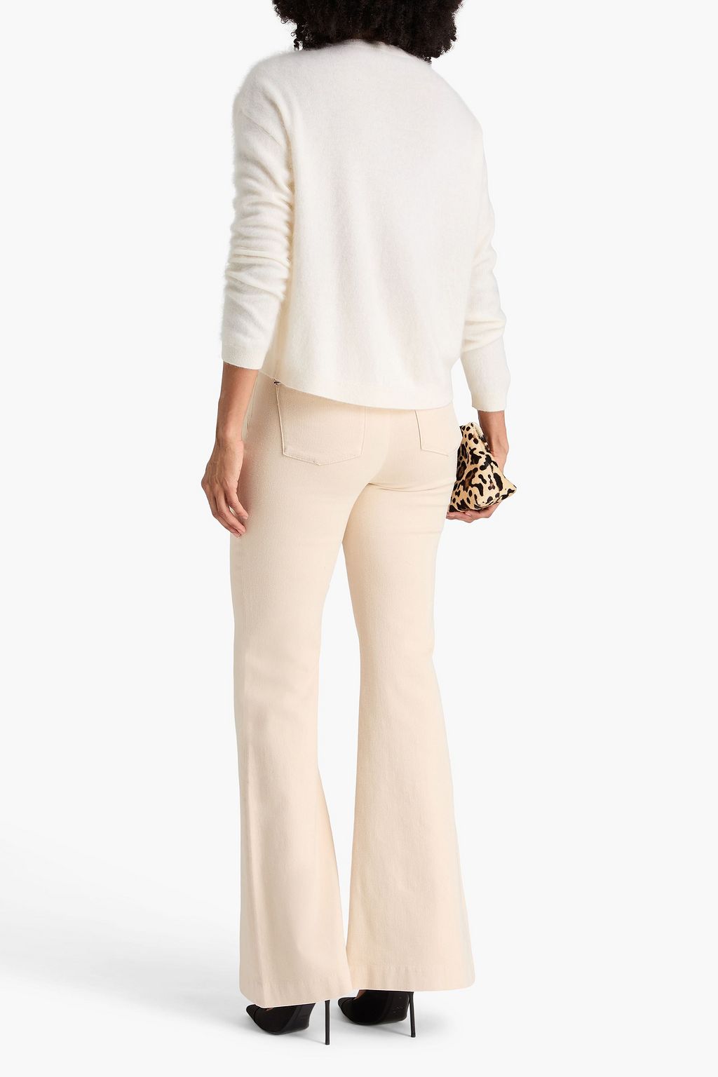ALICE + OLIVIA JEANS Chino high-rise flared jeans
