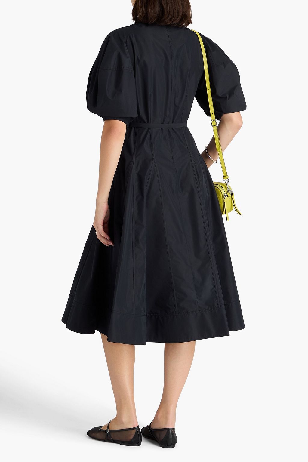 3.1 PHILLIP LIM فستان متوسط الطول من البوبلين ومزيج من القطن وبحزام