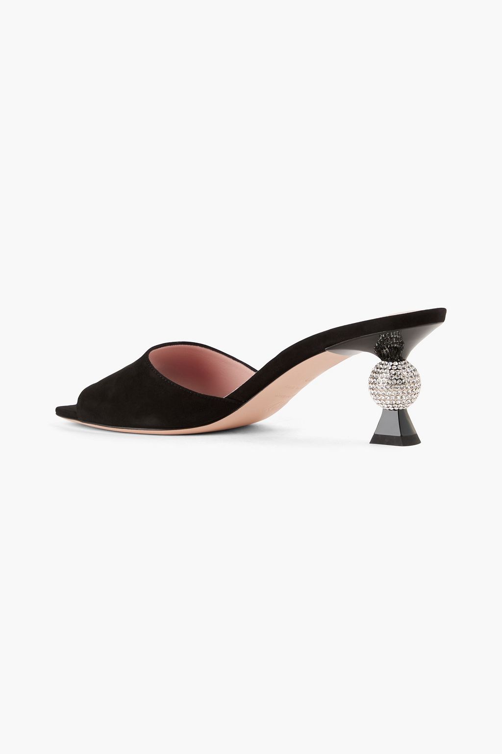 ROGER VIVIER Marlene crystal-embellished suede mules