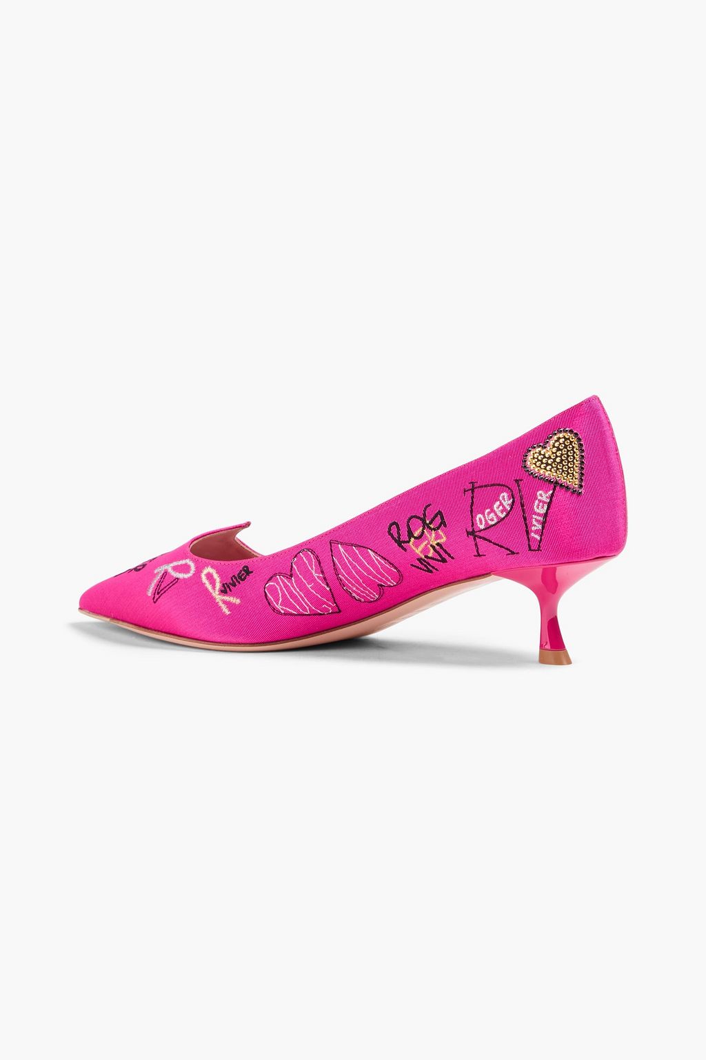 ROGER VIVIER I Love Vivier embellished faille pumps
