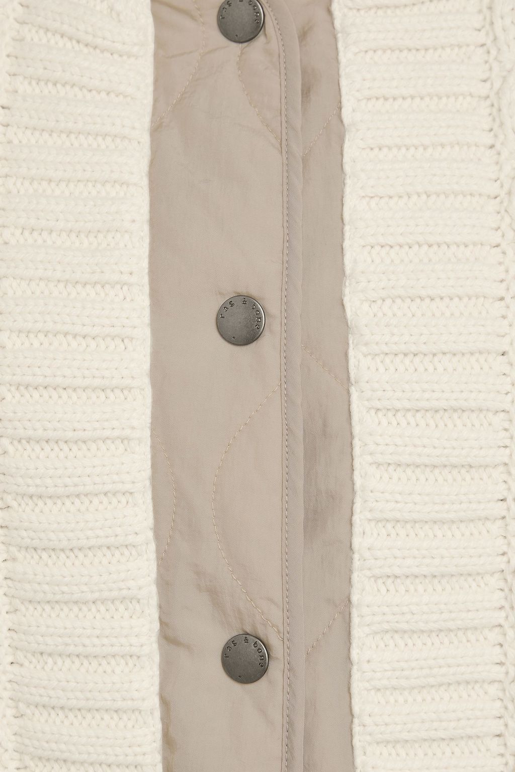 RAG & BONE Manston Bomberjacke aus einer Baumwollmischung mit Zopfstrickmuster und Shell-Einsätzen