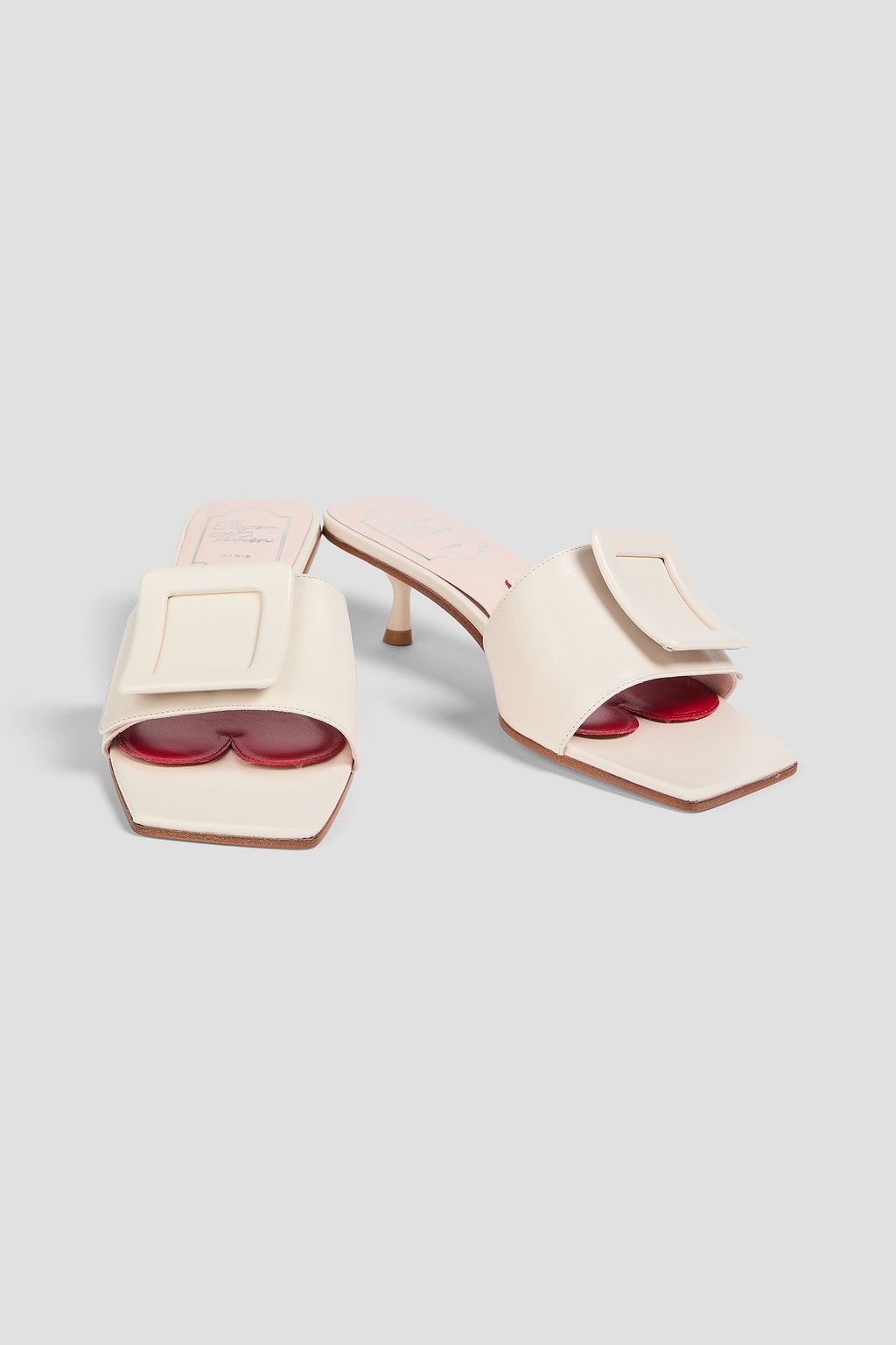 ROGER VIVIER Buckle-embellished leather mules