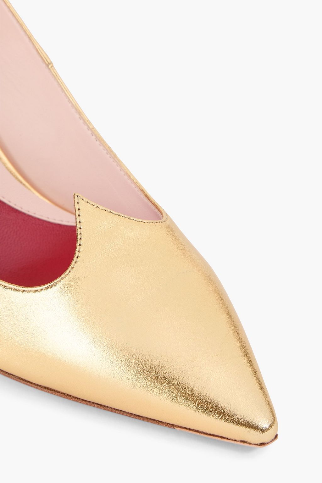 ROGER VIVIER 아이 러브 비비에 메탈릭 가죽 펌프스