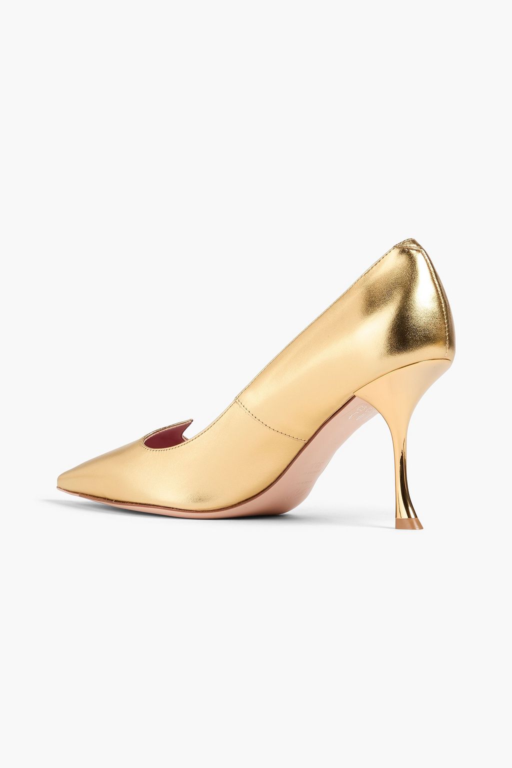 ROGER VIVIER 아이 러브 비비에 메탈릭 가죽 펌프스
