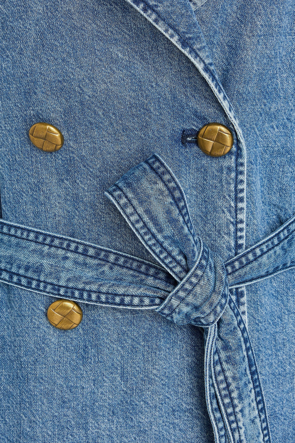 Rag & Bone Alora Denim Trench Coat In Blue