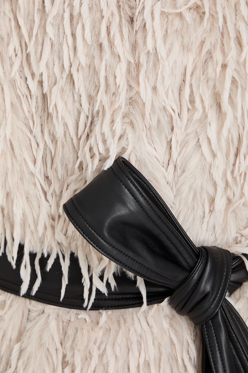 RAG & BONE Delia belted faux feather jacket
