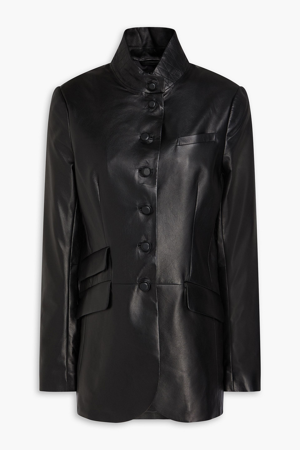 Rag & Bone Slade Leather Blazer In Black