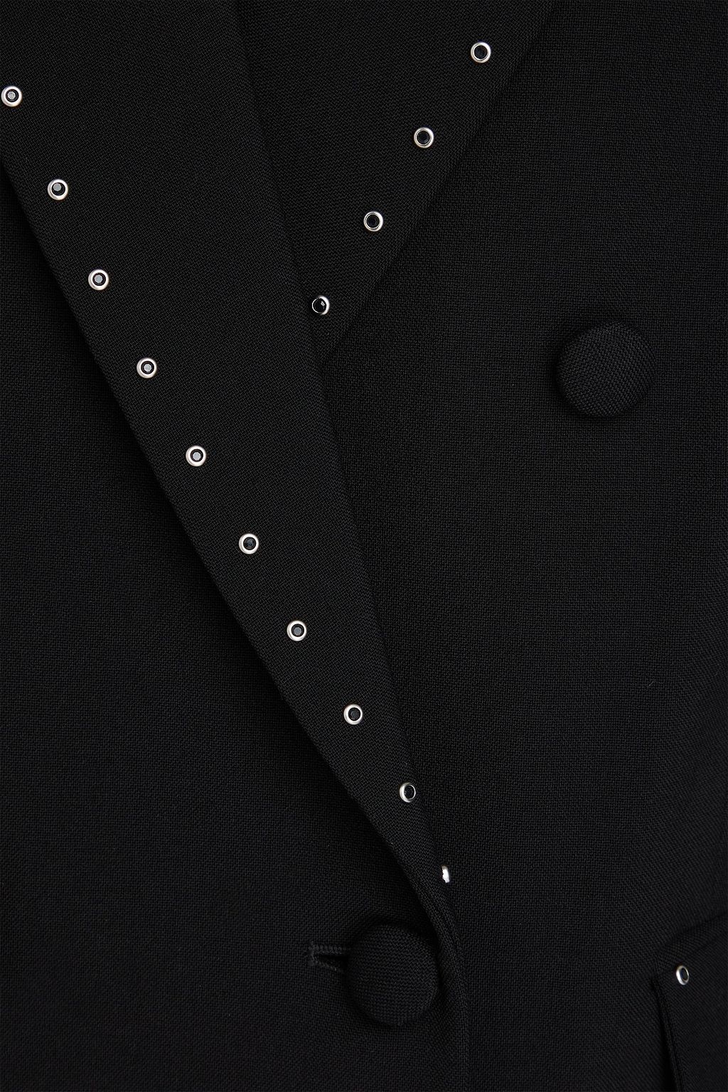 RAG & BONE بليزر إميلي من التويل ومزيج الصوف بصفين من الأزرار مزيّن بدبابيس معدنية