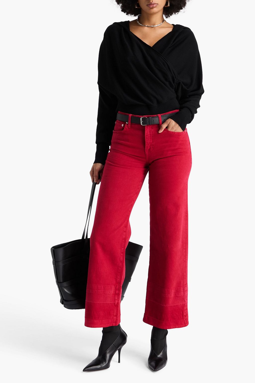 SIMKHAI Hoch sitzende Jeans „Jude“ mit geradem Bein