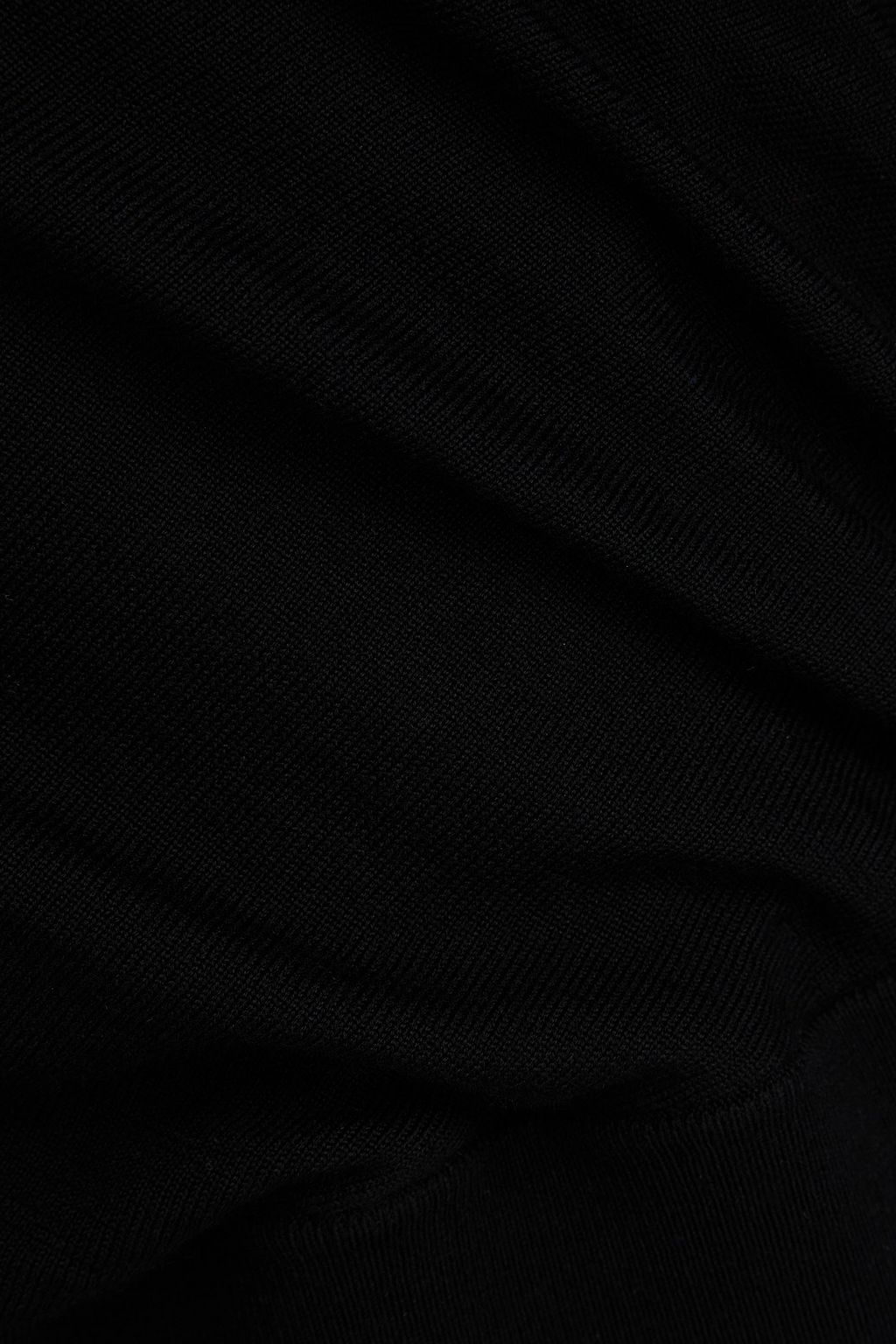 SIMKHAI Pullover aus Merinowolle mit Wickeleffekt und Kapuze