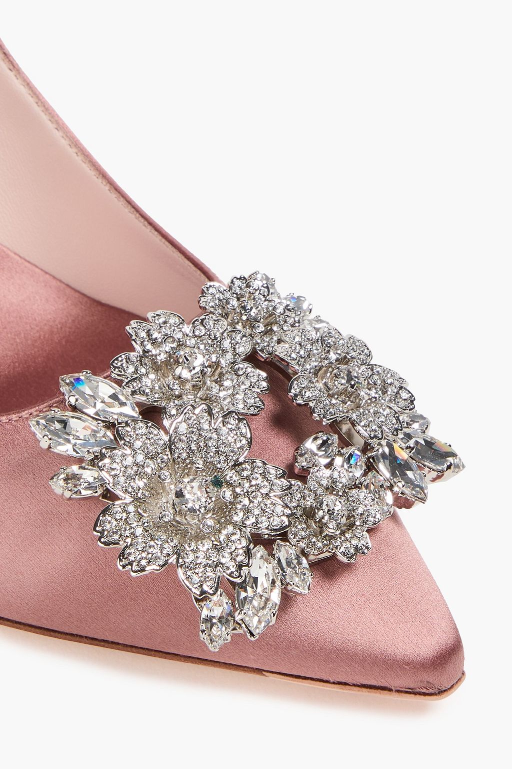 ROGER VIVIER 부케 스트라스 장식 디테일 새틴 펌프스