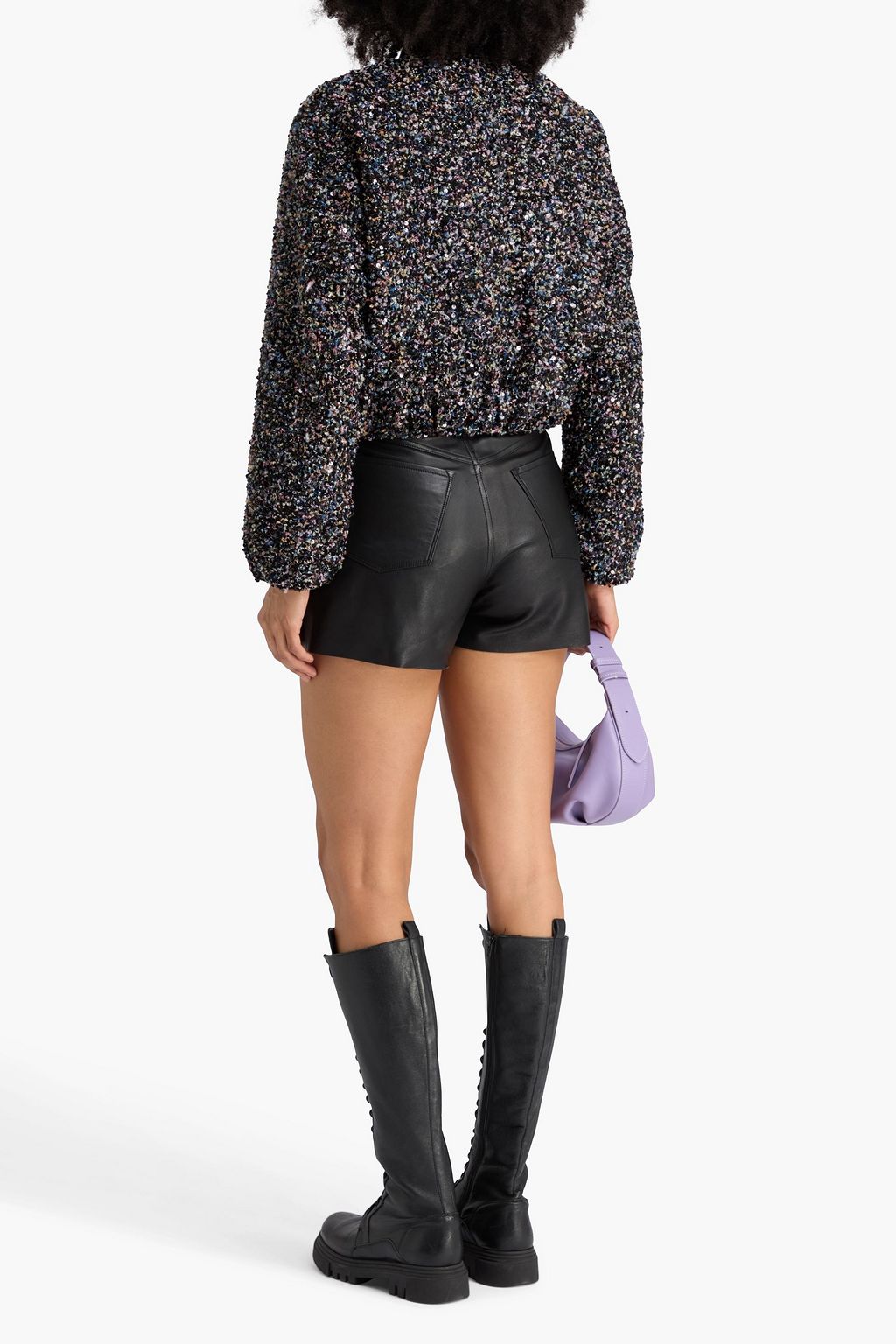 RAG & BONE Samira sequin-embellished bouclé bomber jacket
