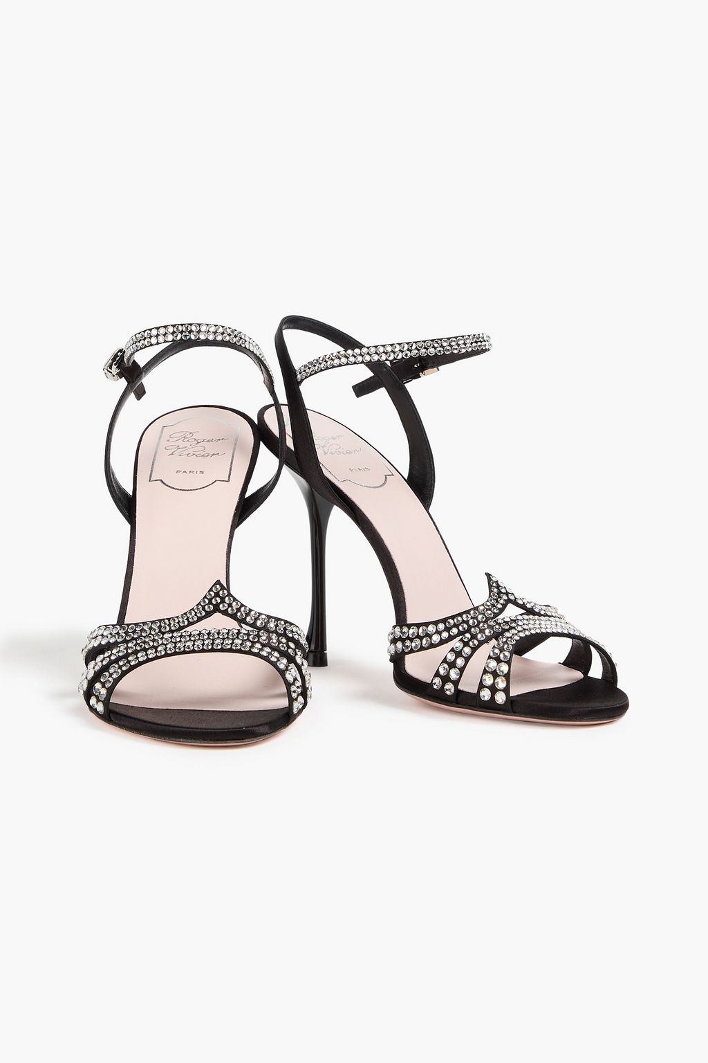 ROGER VIVIER Viv' Bling Strass crystal-embellished suede sandals