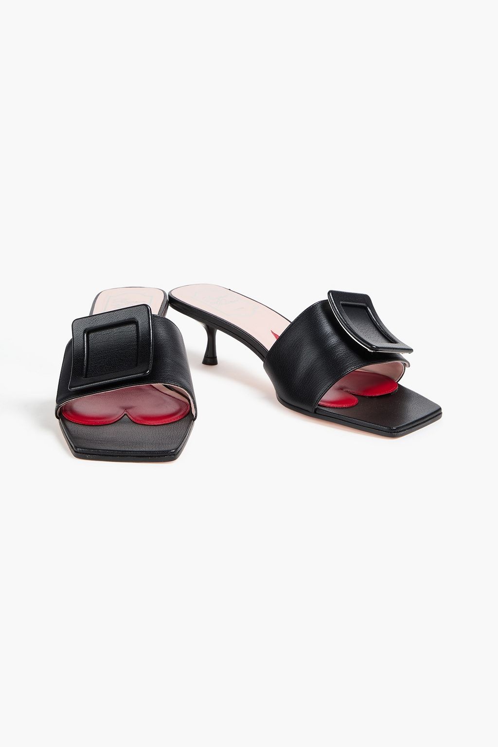 ROGER VIVIER Buckle-embellished leather mules