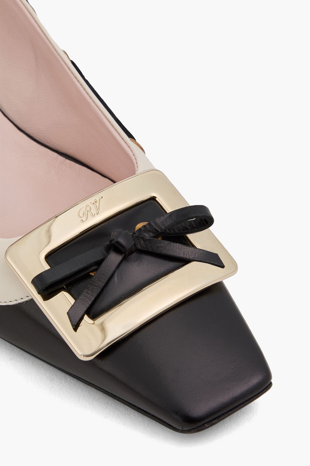 ROGER VIVIER حذاء بكعب عالٍ «بيل فيفييه» من الجلد مزين بزخارف