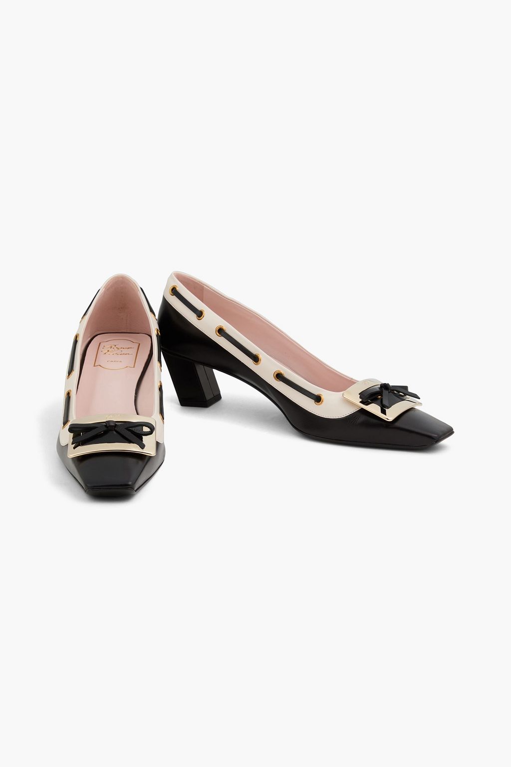 ROGER VIVIER حذاء بكعب عالٍ «بيل فيفييه» من الجلد مزين بزخارف