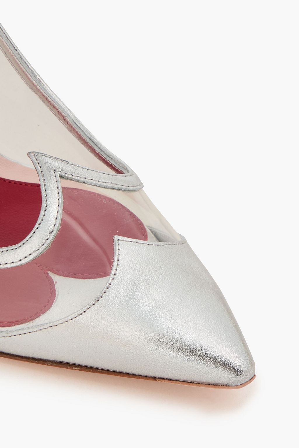 ROGER VIVIER I Love Vivier metallic leather and TPU pumps