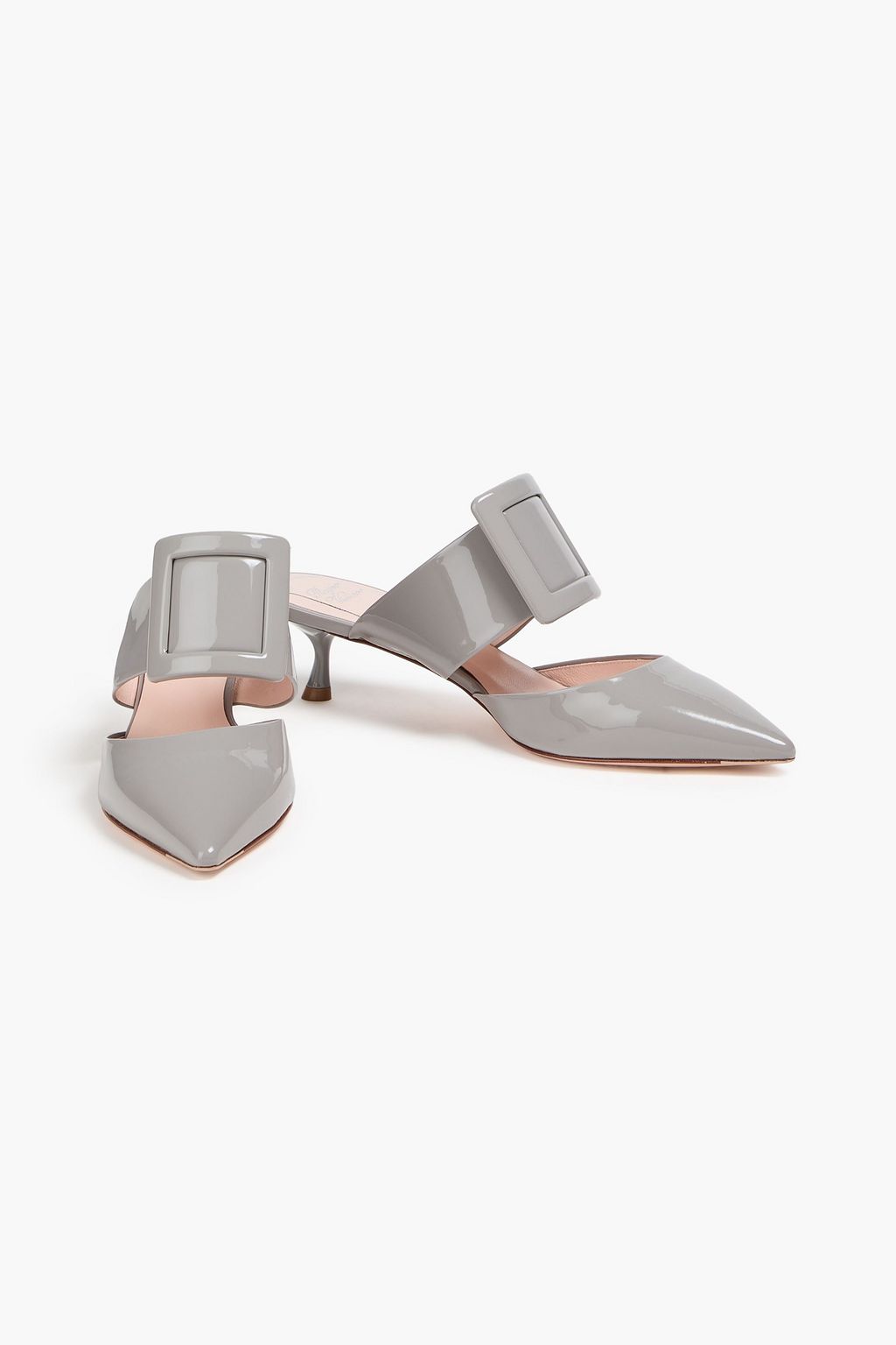 ROGER VIVIER حذاء ميول فيف إن ذا سيتي من الجلد اللامع مزين بإبزيم