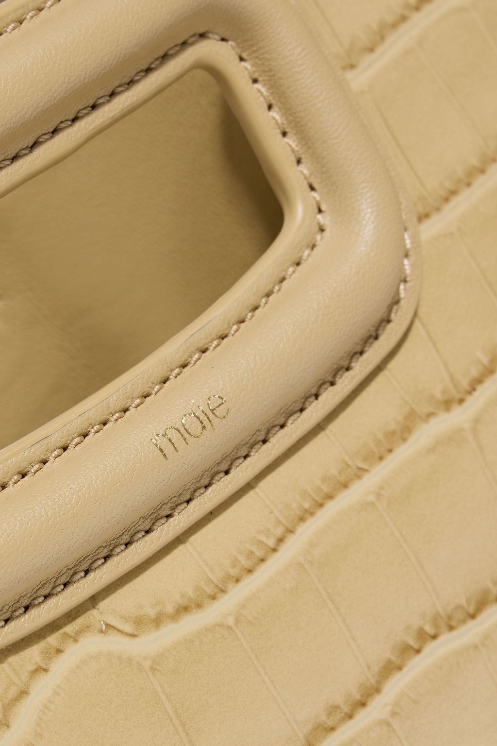 MAJE Fringed croc-effect leather cross-body bag