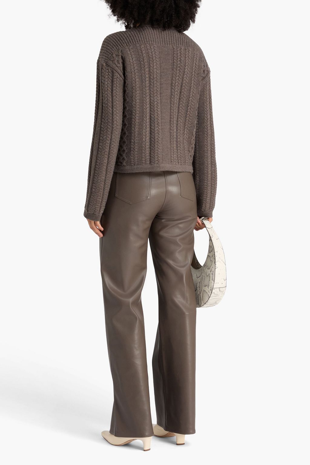 RAG & BONE كارديغان كيري من صوف الميرينو بحبكة مجدولة