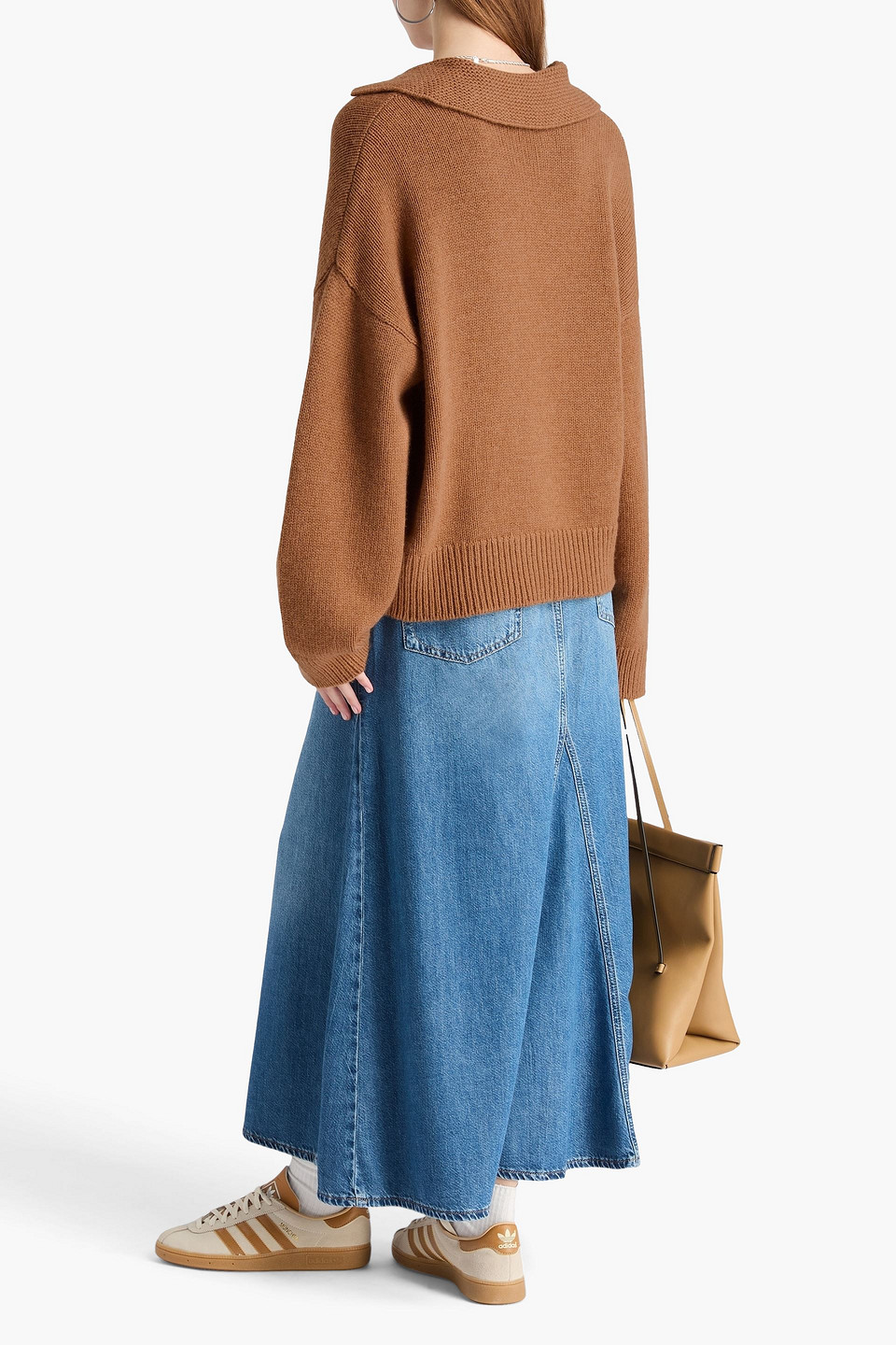  Rag & Bone - Pullover „danica“ Aus Einer Woll-kaschmirmischung Mit Polokragen - Braun - Xxs 